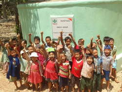 幼稚園・学校への雨水タンク設置支援